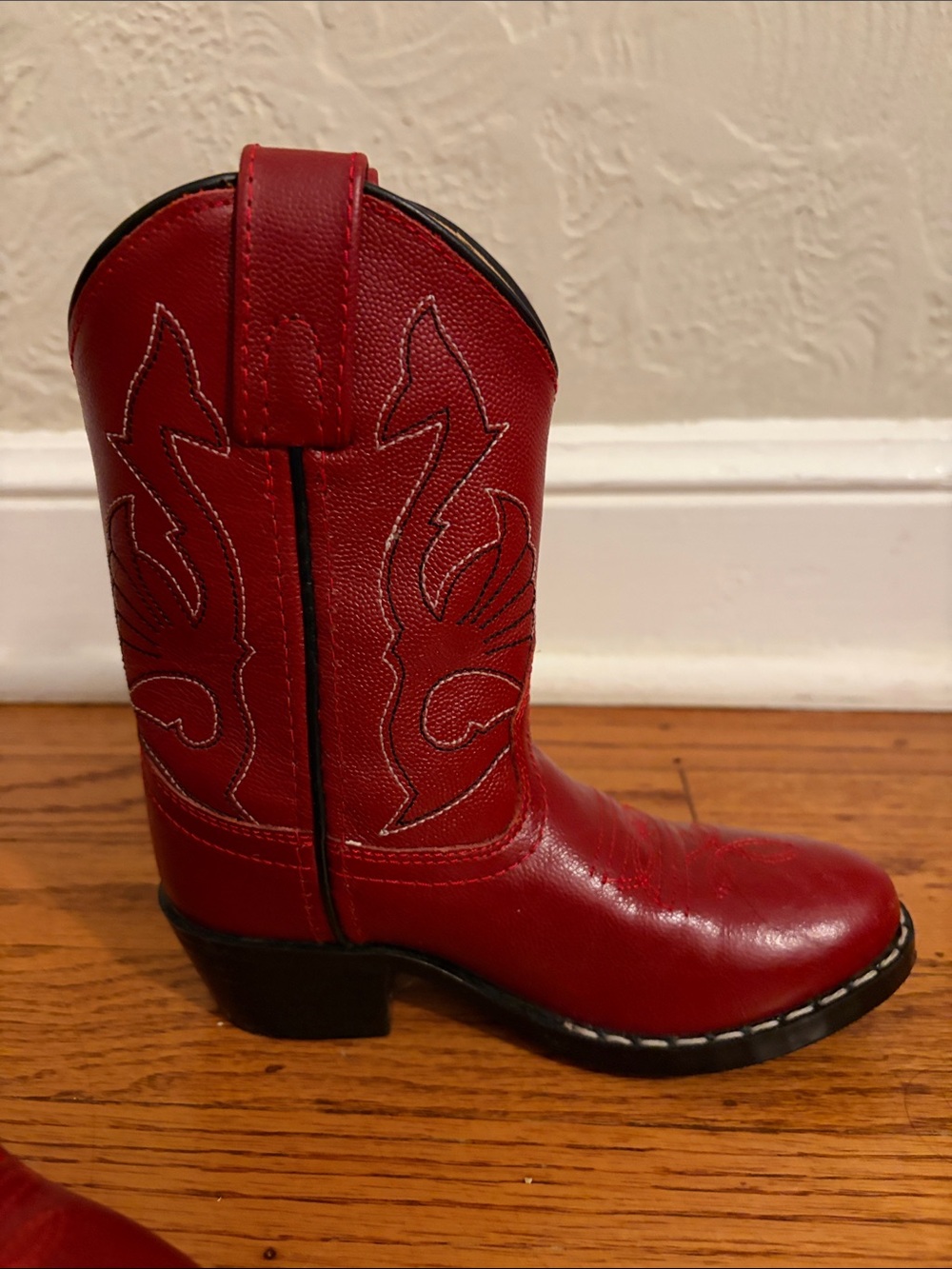 Red Western Cowboy Boots - Classic Stitch Detail Kids sz 11 - Picture 4 of 9